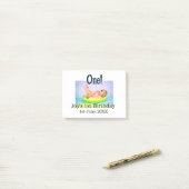 Post-it® Une photo de premier anniversaire moderne ajouter (Sur un bureau)