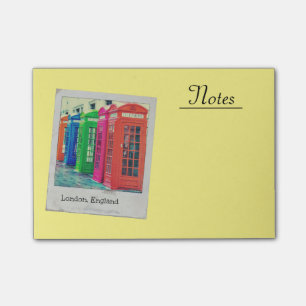 Post-it® Une rangée de boîtes de téléphone aux couleurs viv