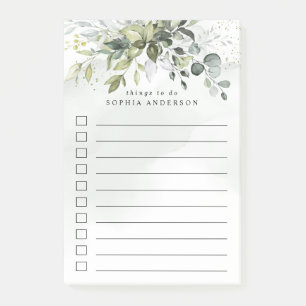 Post-it® Une verdure bleue poussiéreuse Succulente et él