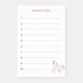 Post-it® Unicorn, Les Choses À Faire (Devant)