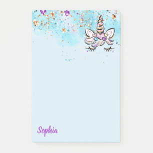 Post-it® Unicorn Parties scintillant faciale rose et violet