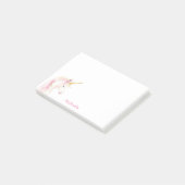 Post-it® Unicorn rose blanc nom fille (Incliné)