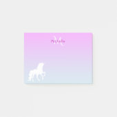 Post-it® Unicorn rose bleu monogrammed (Devant)