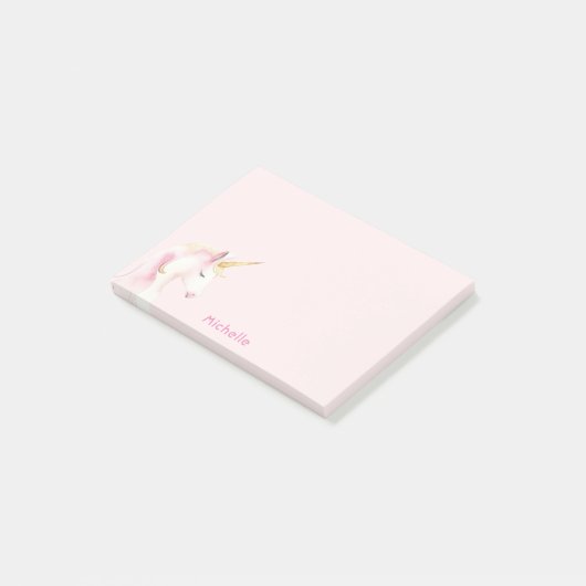 Post-it® Unicorn rose nom fille (Incliné)