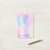 Post-it® Unicorn rose violet fille (Sur un bureau)