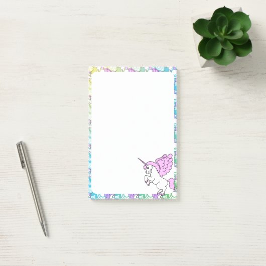 Post-it® Unicorne blanche et rose (Bureau)