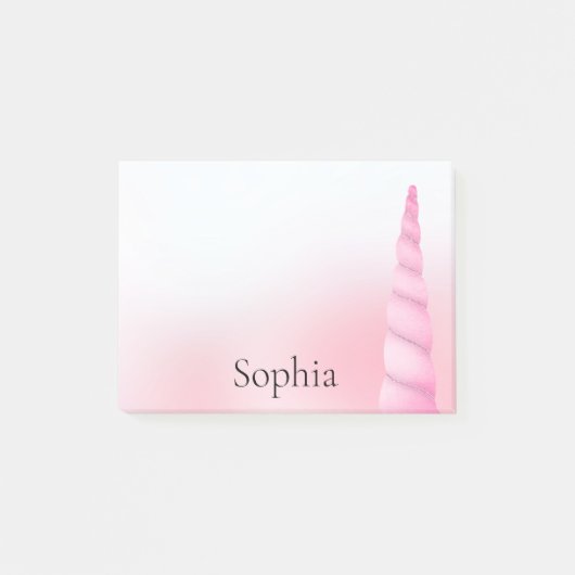 Post-it® Unicorne blanche rose (Devant)