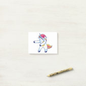 Post-it® Unicorne de Noël (Sur un bureau)