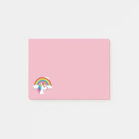 Unicorne et arc-en-ciel avec nuages Kawaii