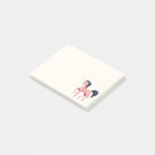 Post-it® Unicorne nordique rose avec Mane noir (Incliné)