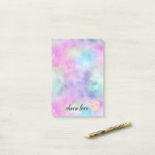 Post-it® Unicorne Purple Rose Aqua Coeur Brut (Sur un bureau)