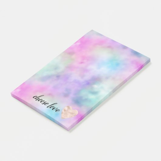 Post-it® Unicorne Purple Rose Aqua Coeur Brut (Incliné)