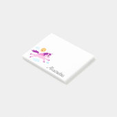 Post-it® Unicorne rose et heureux soleil nom personnalisé (Incliné)