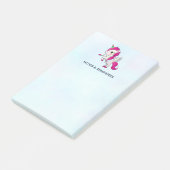 Post-it® Unicorne rose mignonne avec ailes (Incliné)