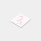 Post-it® Unicorne rose mignonne avec ailes (Incliné)