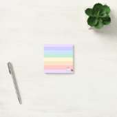 Post-it® Unicorne sur Pastel Rainbow Stried (Bureau)