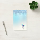 Post-it® Unicorne violette et Turquoise avec Parties scinti (Bureau)