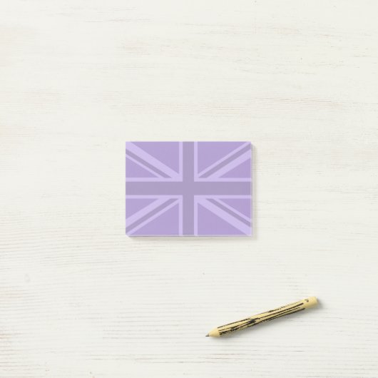 Post-it® Union Jack violette vibrante (Sur un bureau)