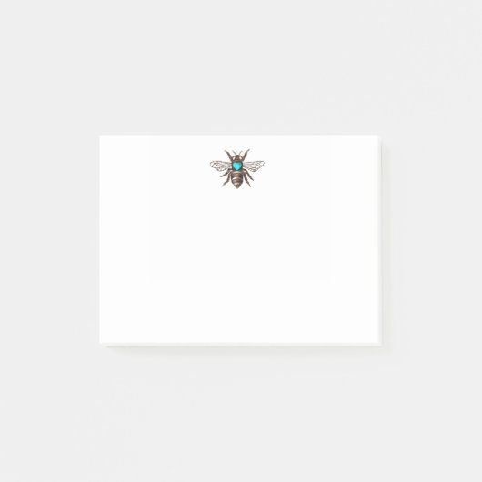 Post-it® Unique Artistic Bee with Turquoise Heart (Devant)