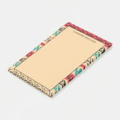 Post-it® Unique Boho Abstrait Stripes Motif Enseignant (Incliné)
