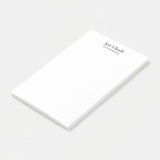 Post-it® Unique Élégant Plain Simple Blanc Spécial (Incliné)