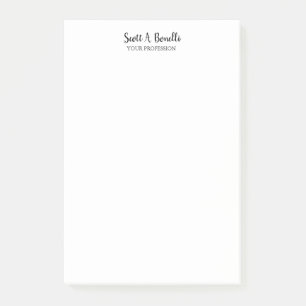 Post-it® Unique Élégant Plain Simple Blanc Spécial