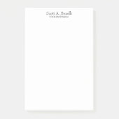 Post-it® Unique Élégant Plain Simple Blanc Spécial (Devant)