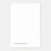 Post-it® Unique Modern Plain Your Name Minimalist (Devant)