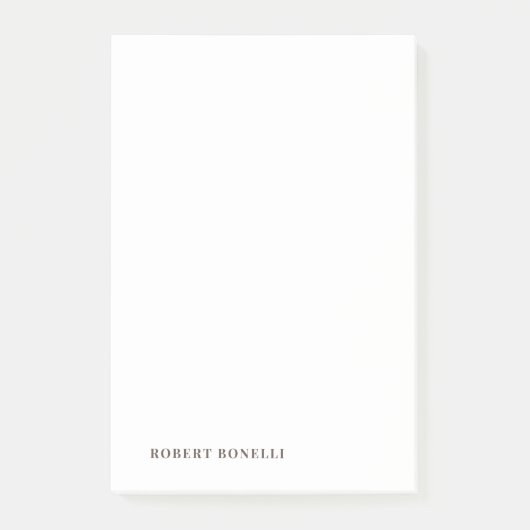 Post-it® Unique Modern Plain Your Name Minimalist (Devant)