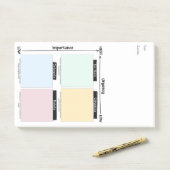 Post-it® Urgent Important Eisenhower Matrix Notes (Sur un bureau)