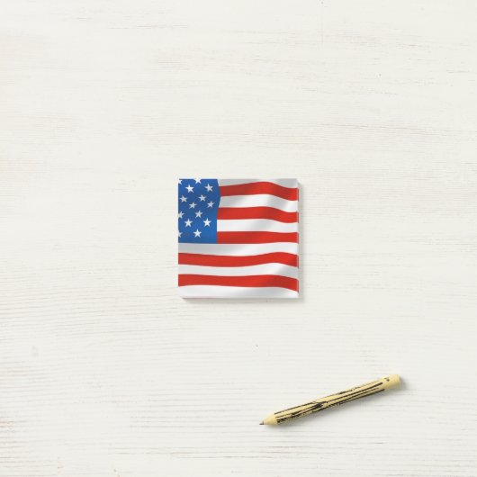 Post-it® USA Flag America Post Notes (Sur un bureau)