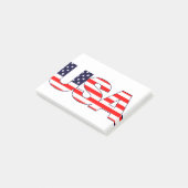 Post-it® USA Logo Initials with American flag (Incliné)