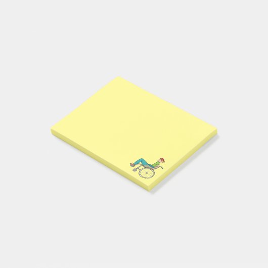 Post-it® Utilisateur Fauteuil Roulant Amusant (Incliné)