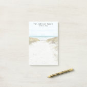 Post-it® Vacances à la plage avec photo de famille personna (Sur un bureau)