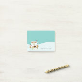 Post-it® Vacances de biscuits de Noël et de chocolat chaud (Sur un bureau)