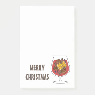 Post-it® Vacances de Noël vin roux rouge cocktail épicé