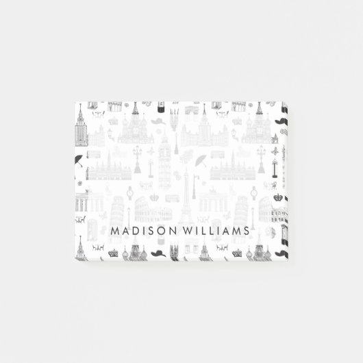 Post-it® Vacances En Europe Motif (Devant)