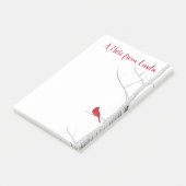 Post-it® Vacances hiver Rouge Cardinal Russe Nature Personn (Incliné)