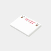Post-it® Vacances mignonnes de coutume de renne de Noël (Incliné)