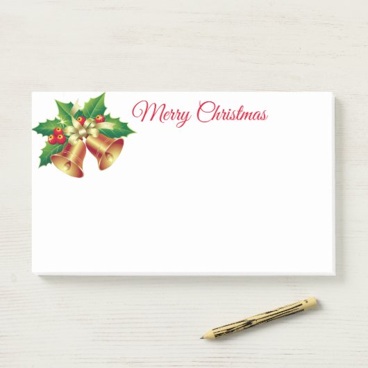 Post-it® Vacances Post-it-Notes-Holly Bells (Sur un bureau)