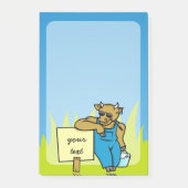 Post-it® Vache avec pancarte (Devant)