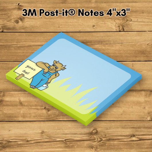Post-it® Vache avec pancarte
