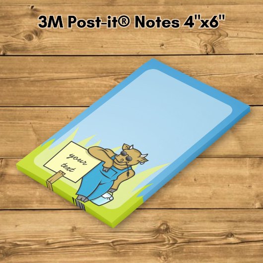 Post-it® Vache avec pancarte