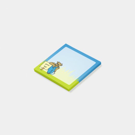 Post-it® Vache avec signe (Incliné)