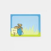 Post-it® Vache avec signe (Devant)