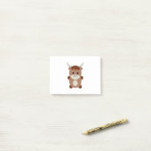Post-it® Vache Brown mignonne (Sur un bureau)