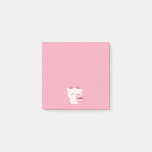 Post-it® Vache certifiée a besoin d'un câlin (Devant)