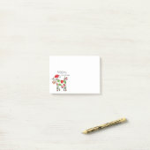 Post-it® Vache de Noël Mignons Enfants (Sur un bureau)