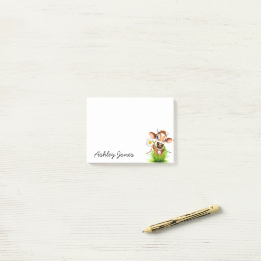 Post-it® Vache de pays post-notes (Sur un bureau)