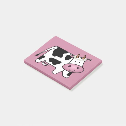 Post-it® Vache debout avec marguerites (Incliné)